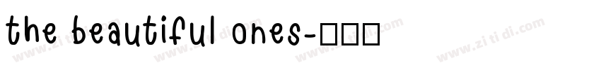the beautiful ones字体转换